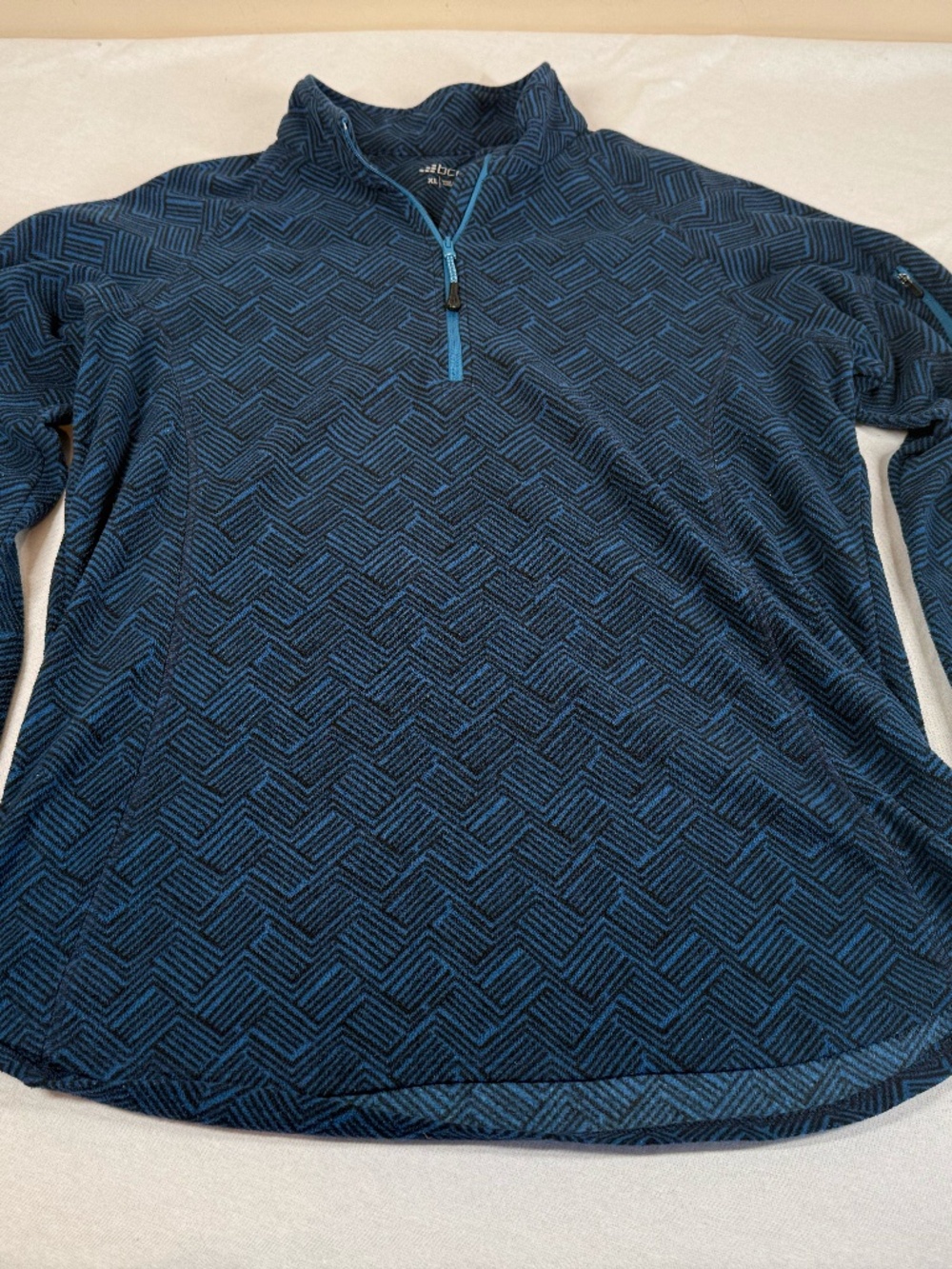 BCG Women's Fleece Quarter Zip Pullover Jacket Size XL - Blue
